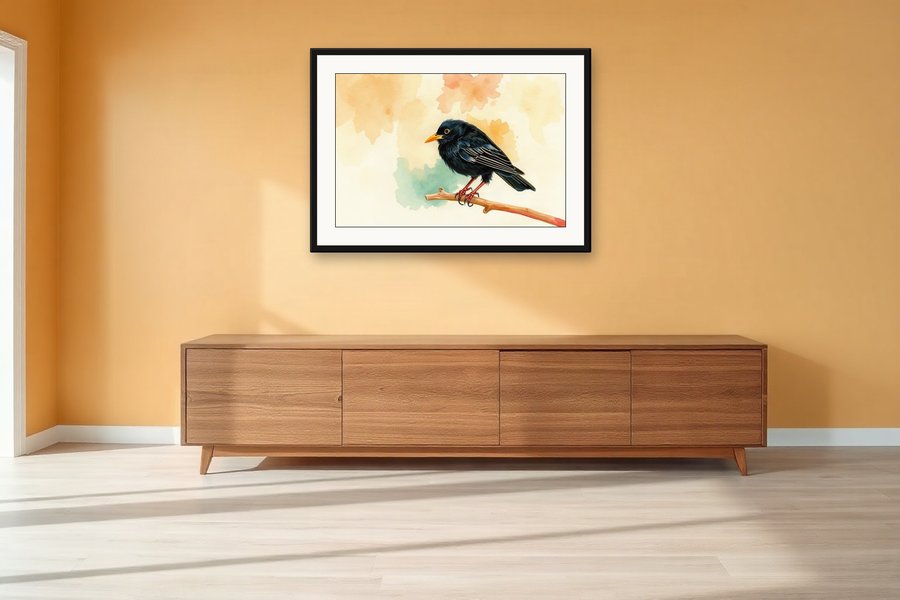 Blackbird, Study, shown in a room setting