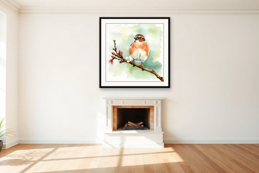 Songbird, Blossom Branch, shown in a room setting