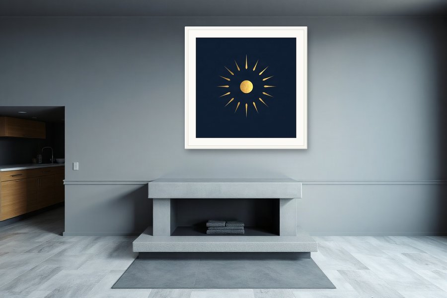 Golden Sun Study, shown in a room setting