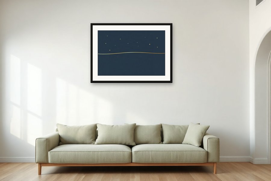 Night Sky Horizon, shown in a room setting
