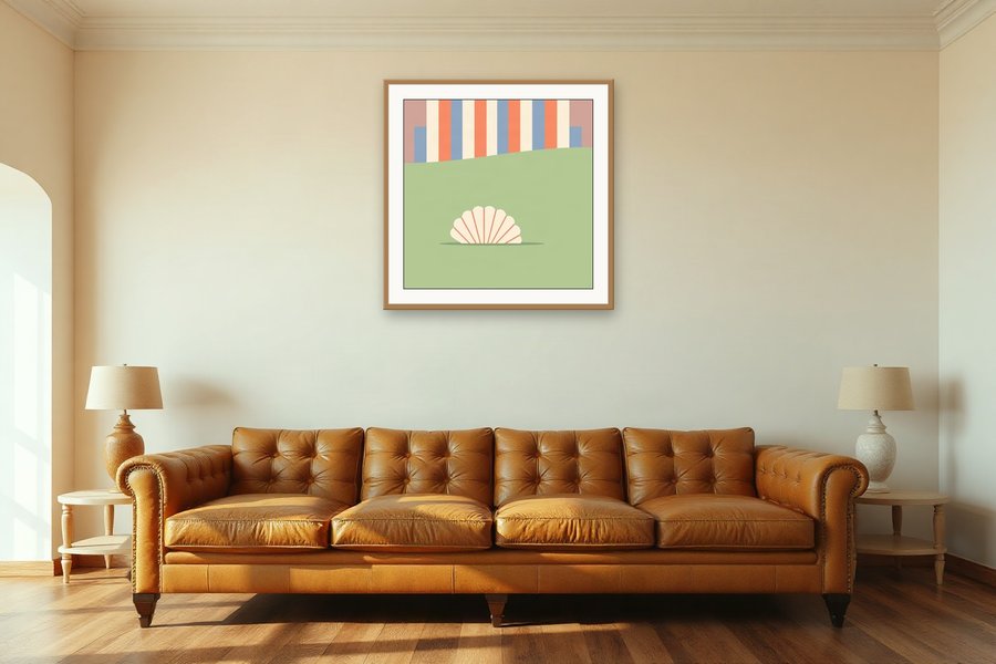 Abstract Shell Study, shown in a room setting