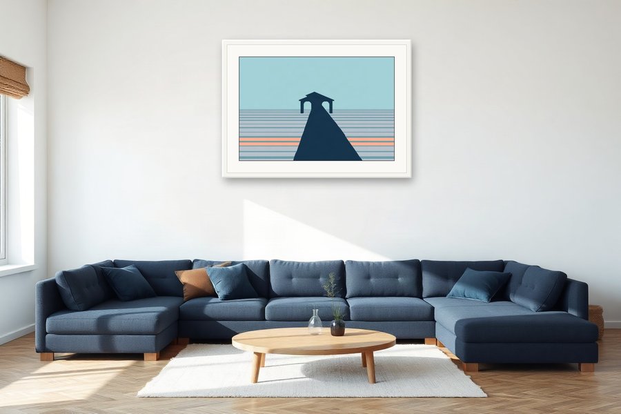 Flat Colour Pier, shown in a room setting