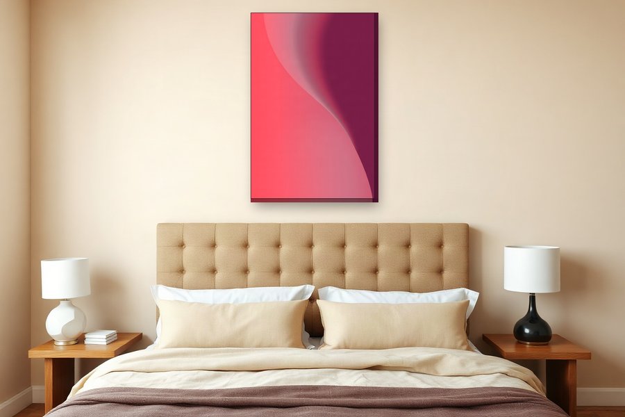 Coral to Plum, shown as a canvas