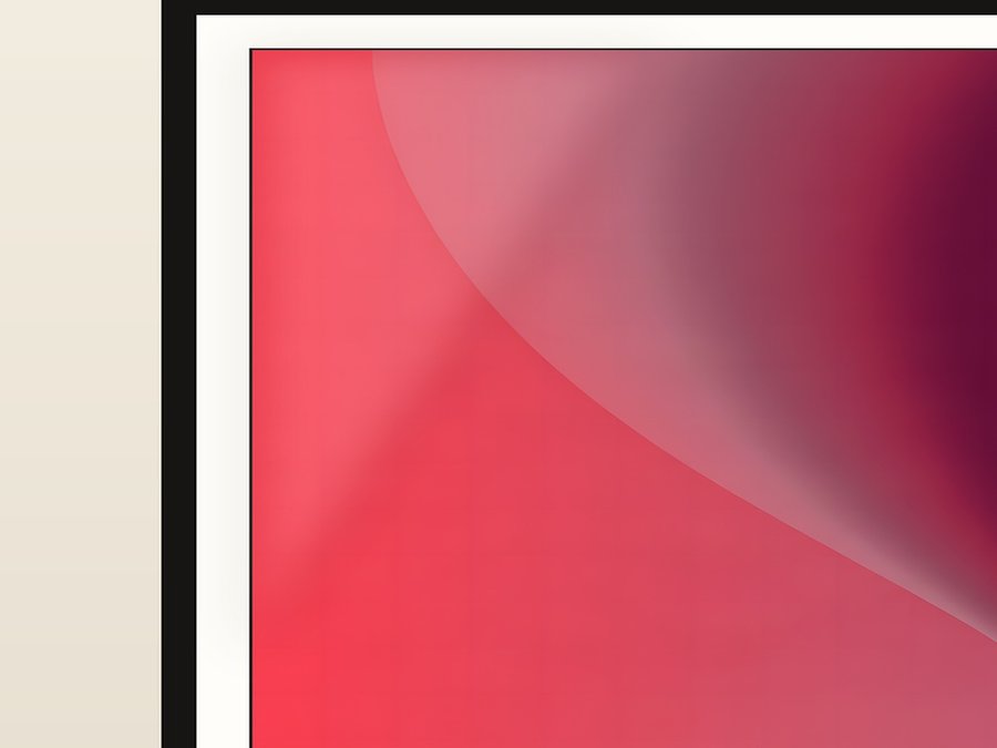 Coral to Plum, shown framed