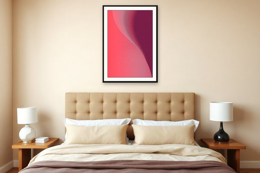 Coral to Plum, shown in a room setting