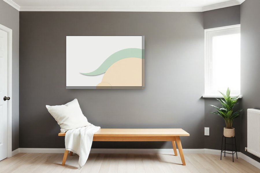 Sage Ribbon, shown as a canvas