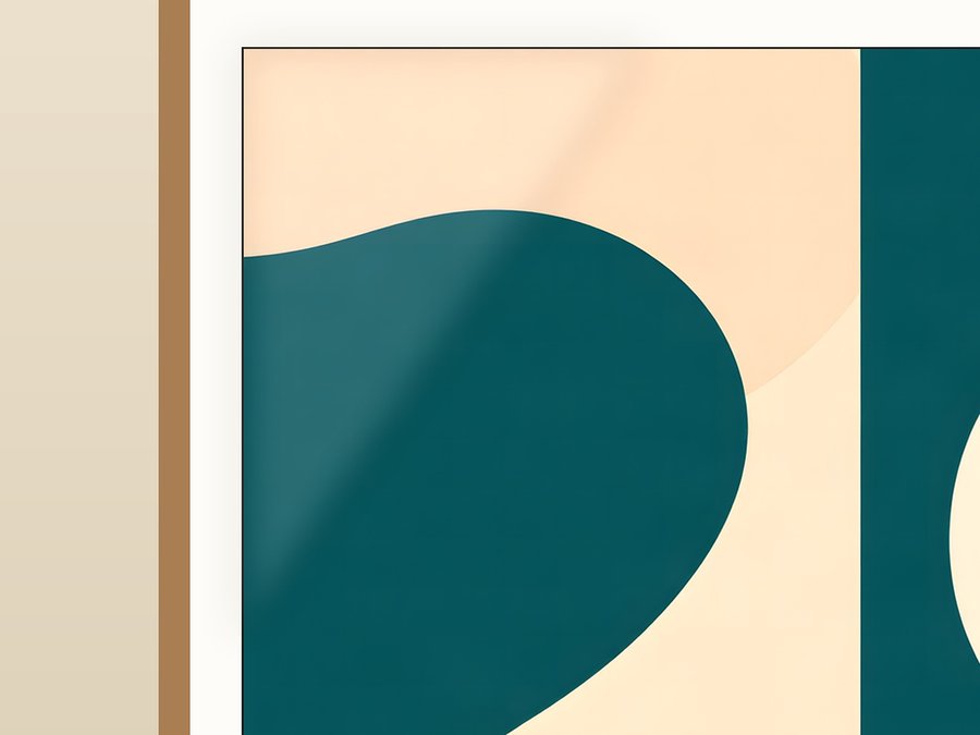 Teal Drift, shown framed