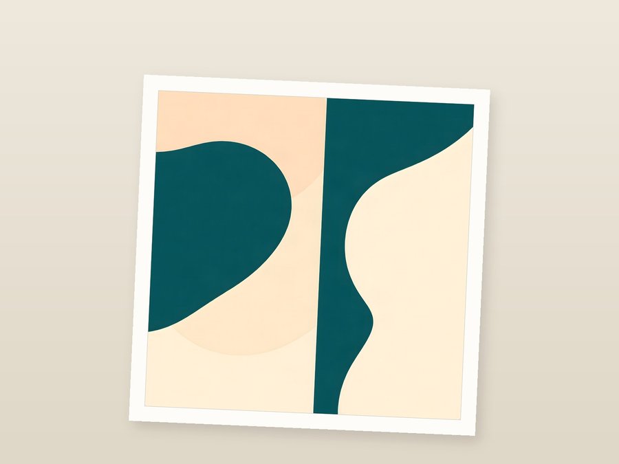 Teal Drift, shown as a fine-art print