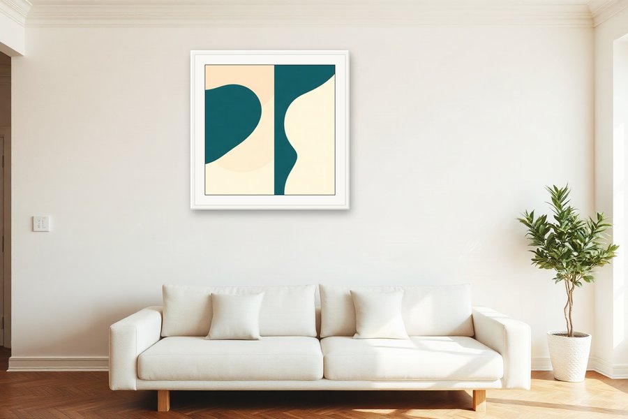 Teal Drift, shown in a room setting