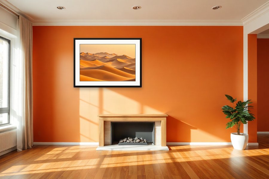 Layered Dune Ridges at Dawn, shown in a room setting