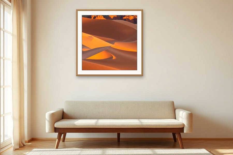 Sand Shadow Study, shown in a room setting