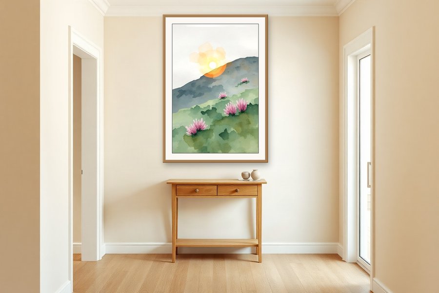 Fellside, Last Light, shown in a room setting