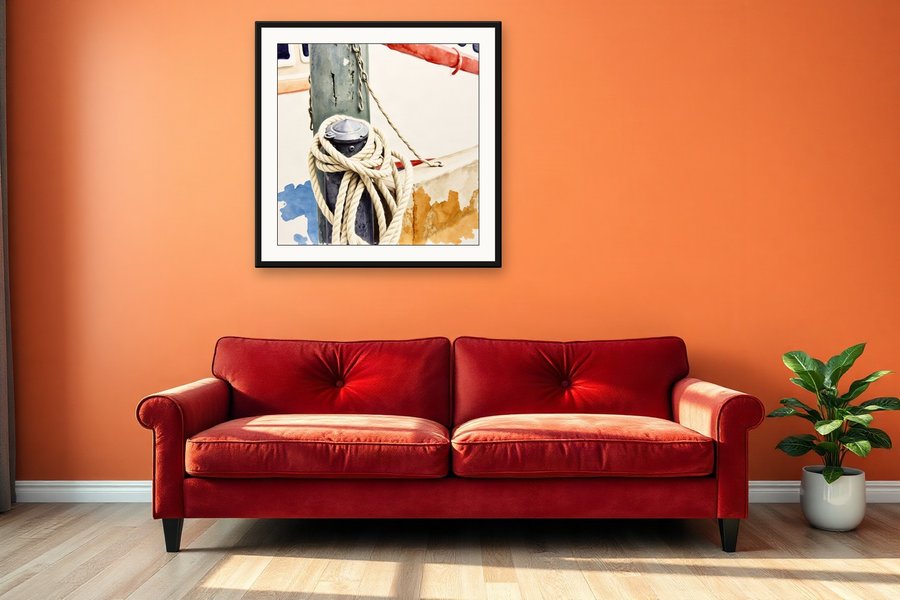 Coiled Rope, Study, shown in a room setting