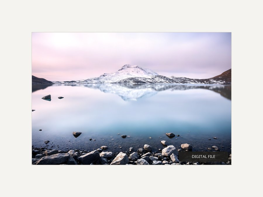 Alpine Lake, Still Mirror, shown as a digital download