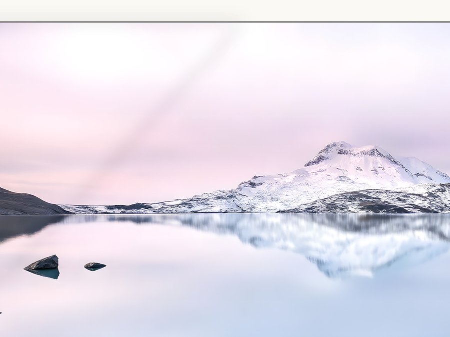 Alpine Lake, Still Mirror, shown framed