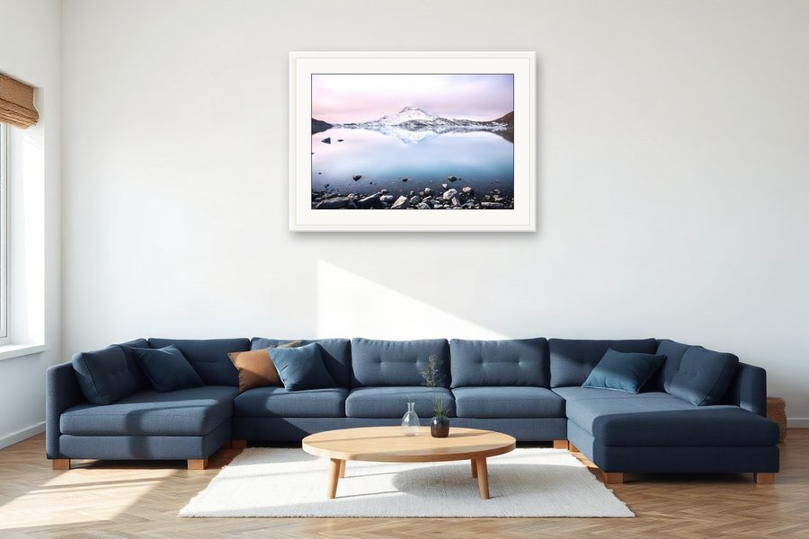 Alpine Lake, Still Mirror, shown in a room setting