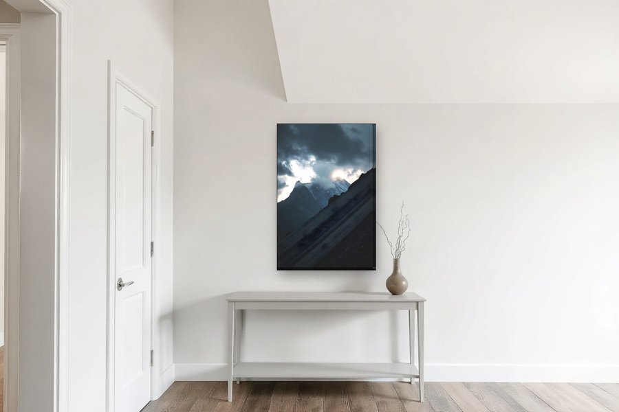 Scree Slope, Storm Light, shown as a canvas