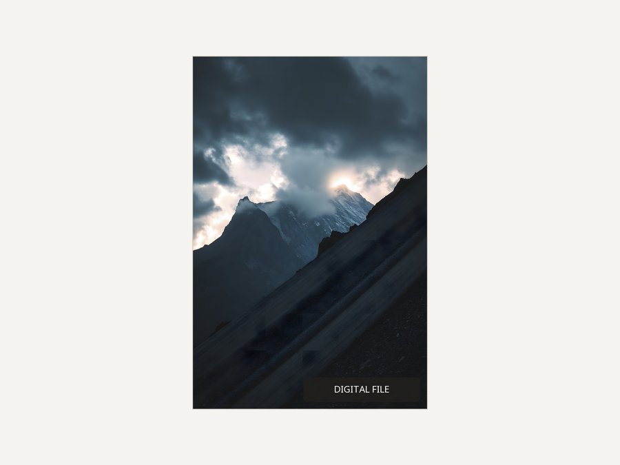Scree Slope, Storm Light, shown as a digital download