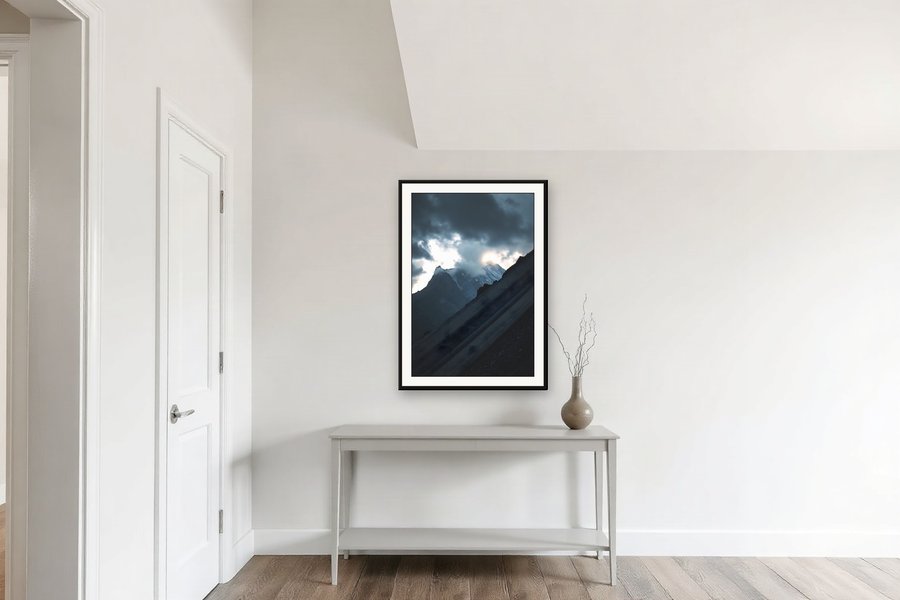 Scree Slope, Storm Light, shown in a room setting