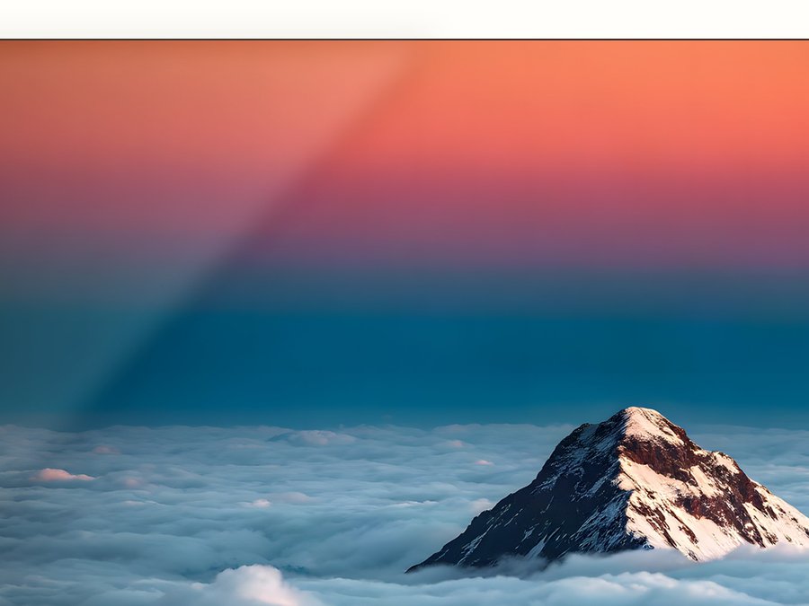 Summit Above the Clouds, shown framed