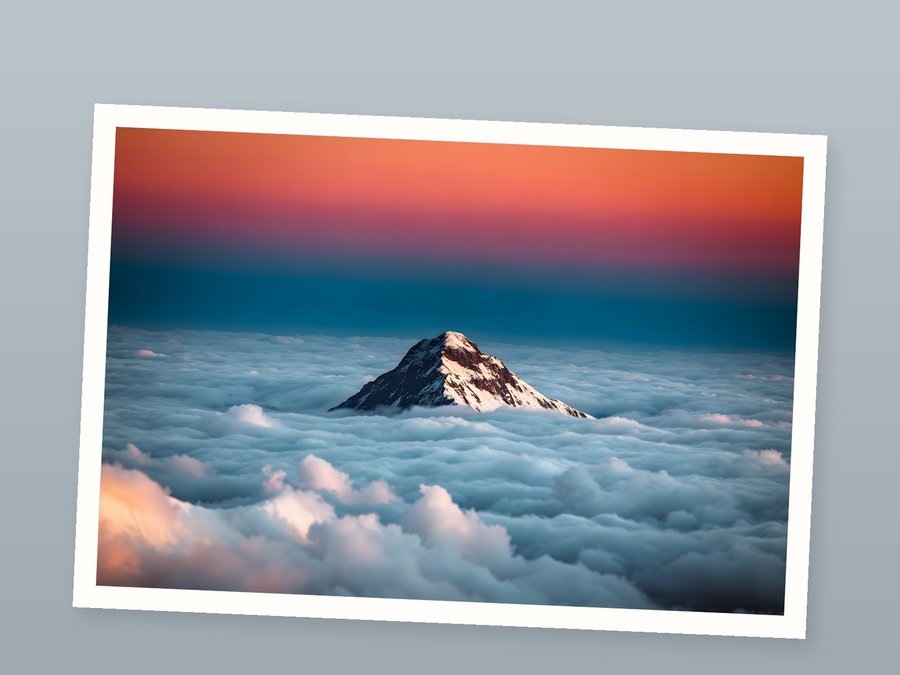 Summit Above the Clouds, shown as a fine-art print