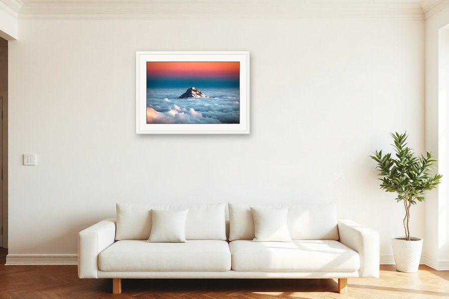 Summit Above the Clouds, shown in a room setting