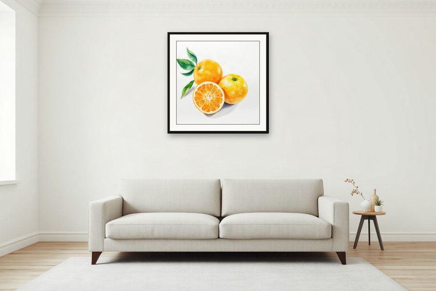 Orange Half, Study, shown in a room setting