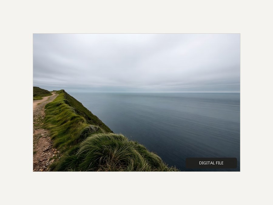 Cliff Path, Overcast, shown as a digital download