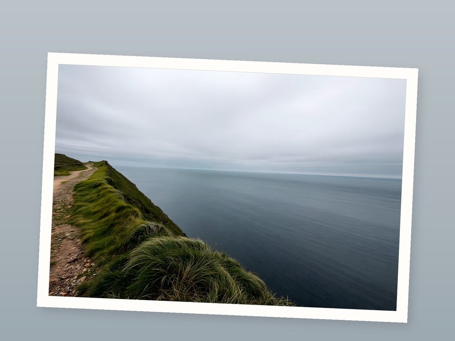 Cliff Path, Overcast, shown as a fine-art print