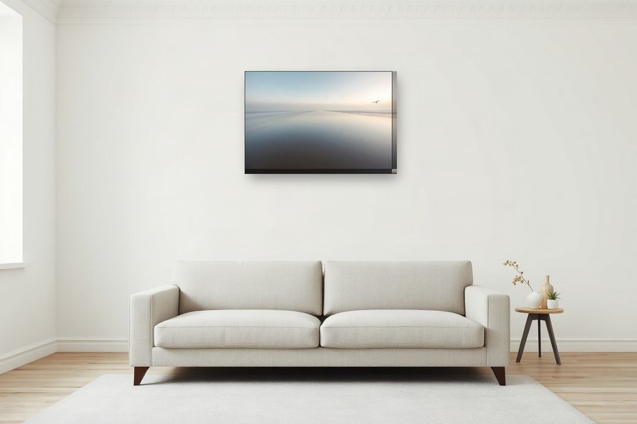 First Light, Empty Shore, shown as a canvas