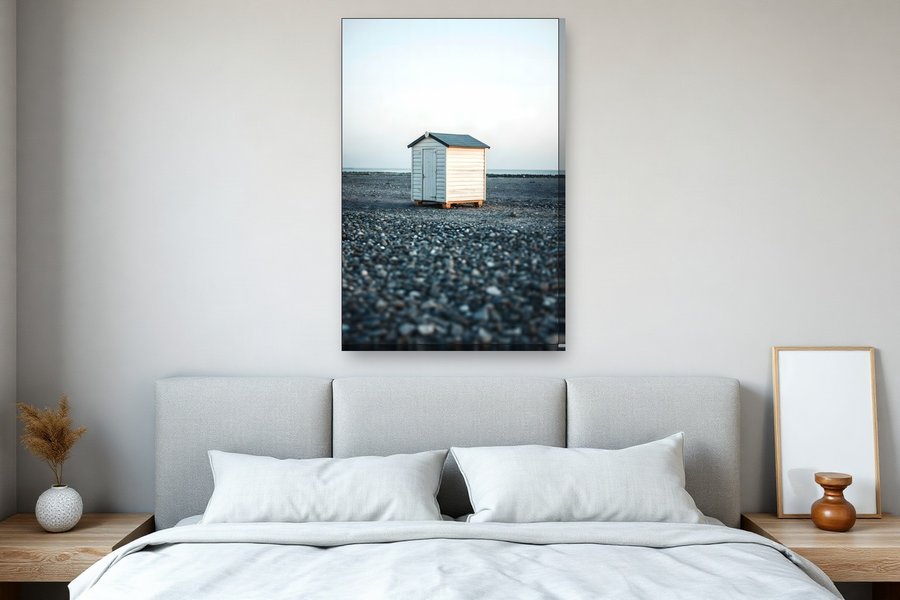 Fishing Hut, Dawn, shown as a canvas