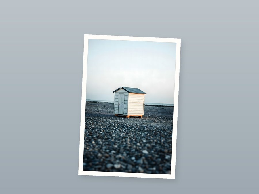 Fishing Hut, Dawn, shown as a fine-art print