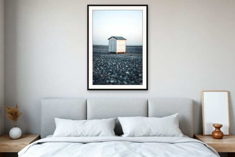 Fishing Hut, Dawn, shown in a room setting