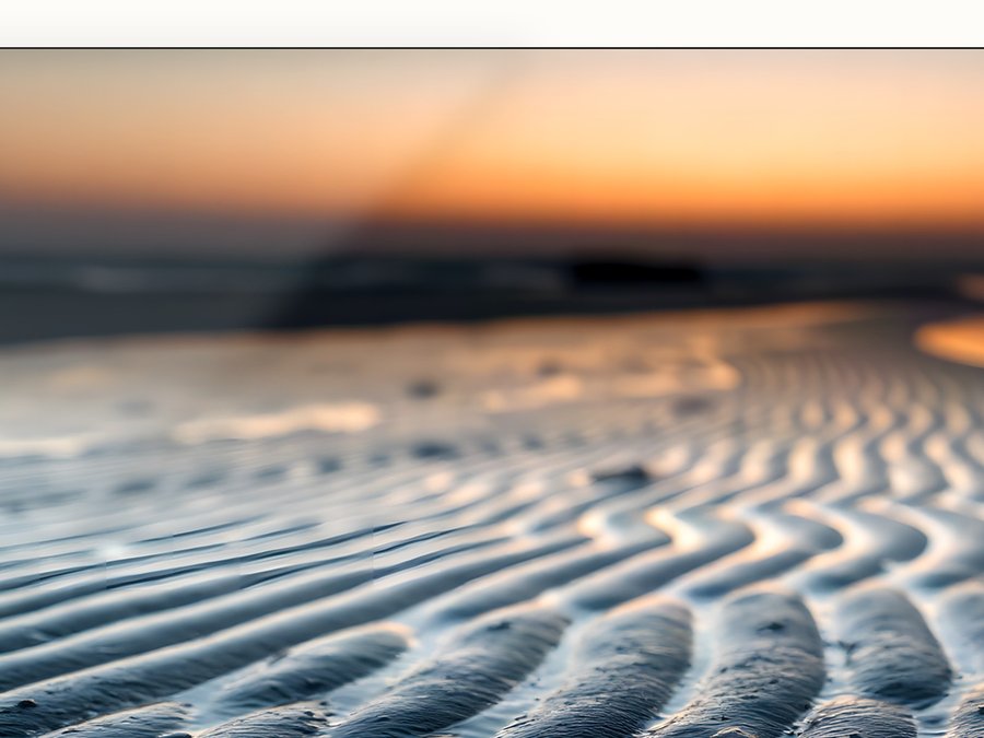 Last Light, Tideline, shown framed