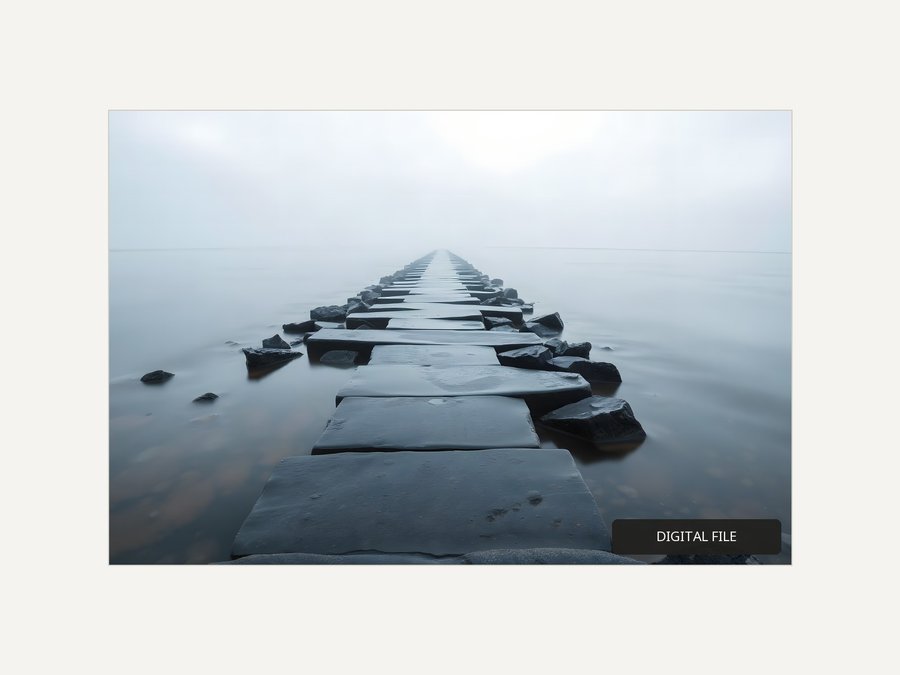 Tidal Causeway, Dusk, shown as a digital download
