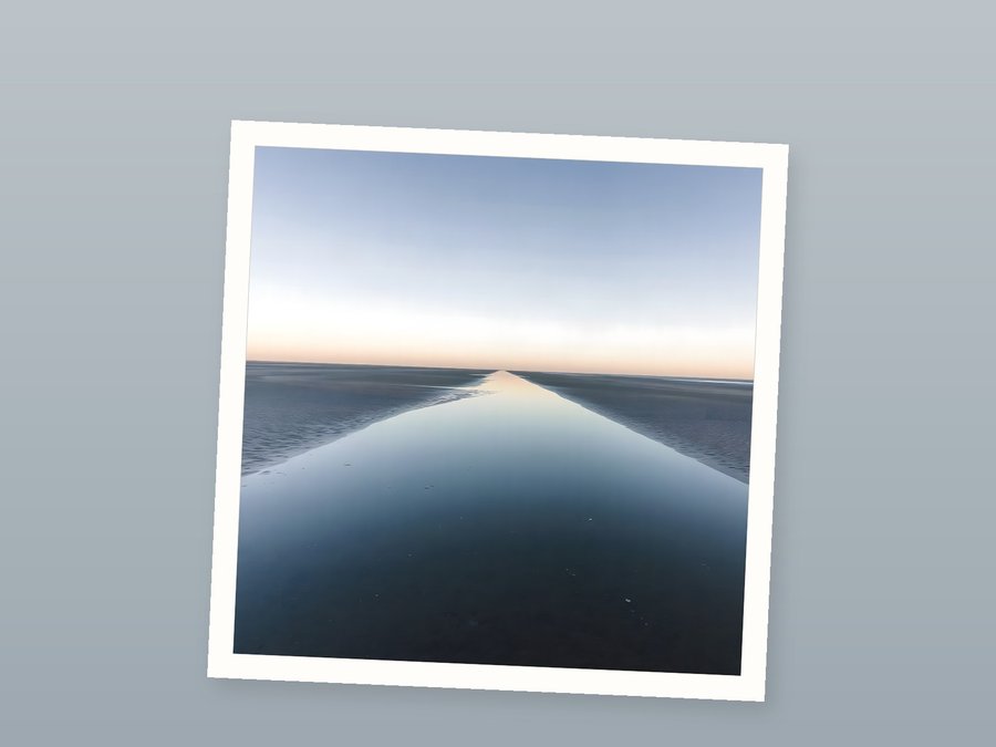 Wet Sand Reflection, shown as a fine-art print
