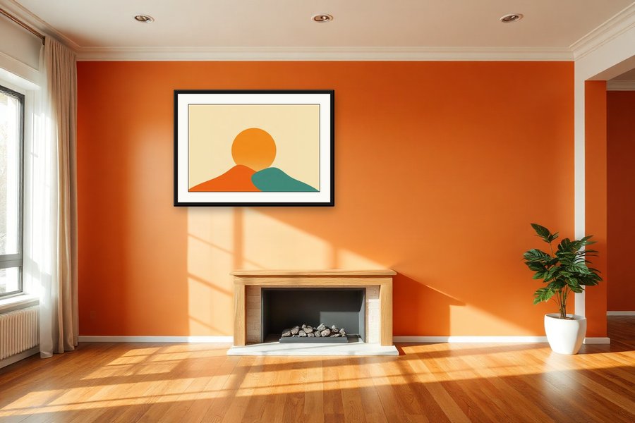 Twin Hills, Dusk, shown in a room setting