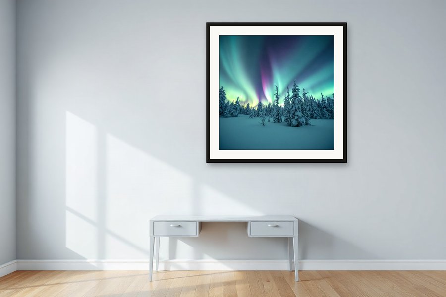 Aurora Forest Clearing, shown in a room setting