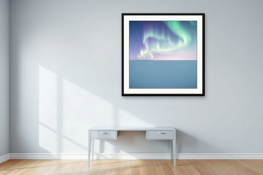 Aurora Snow Field, shown in a room setting