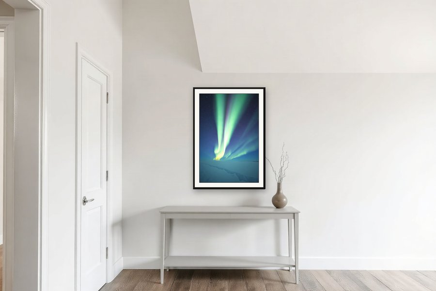 Aurora, Starry Sky, shown in a room setting