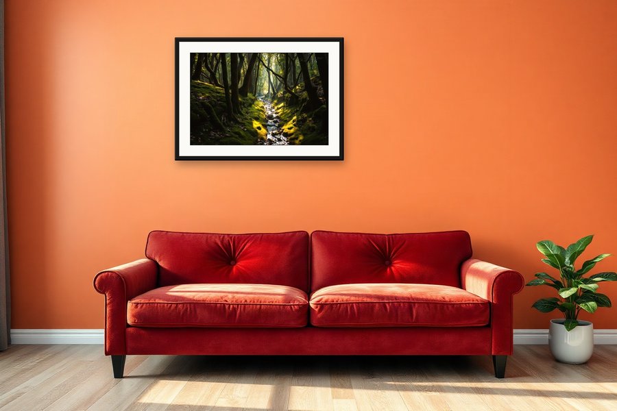 Woodland Stream Light, shown in a room setting