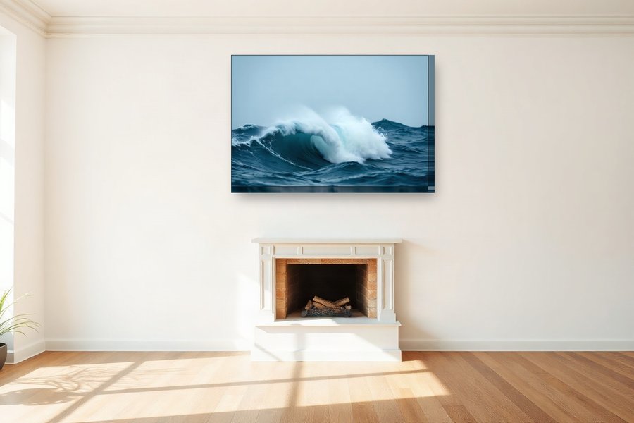 Breaking Wave, Close, shown as a canvas