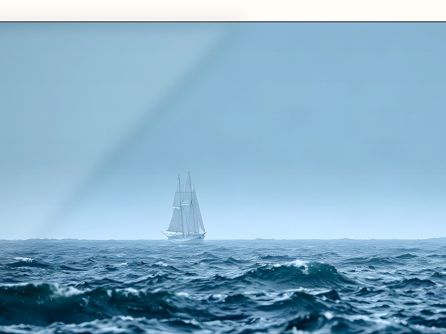 Deep Swell, Dawn, shown framed