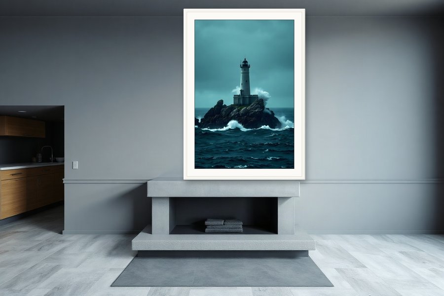 Lighthouse, Heavy Swell, shown in a room setting