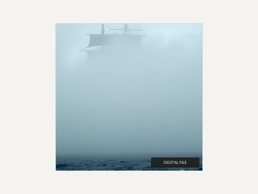 Ship in Fog, shown as a digital download