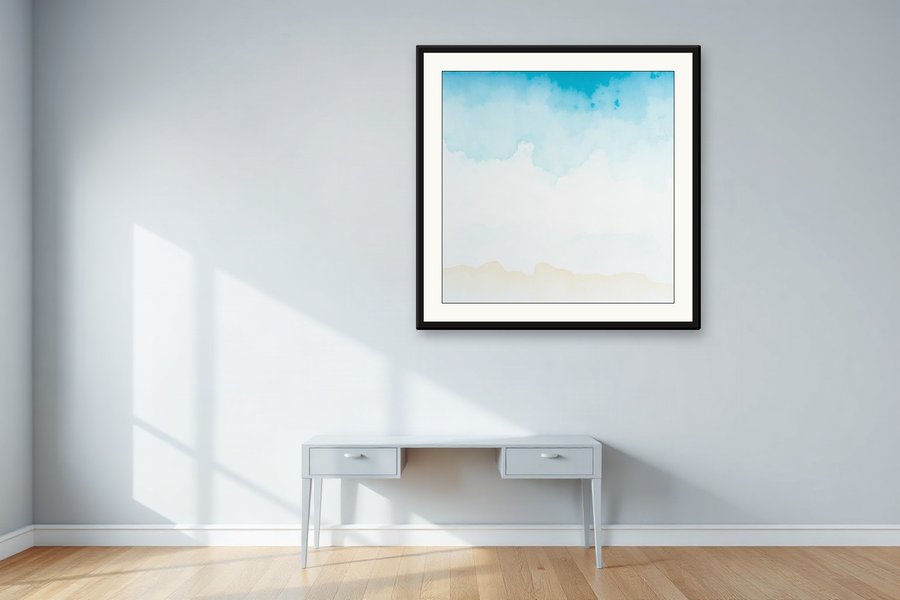 Sea-Glass Shallows, shown in a room setting