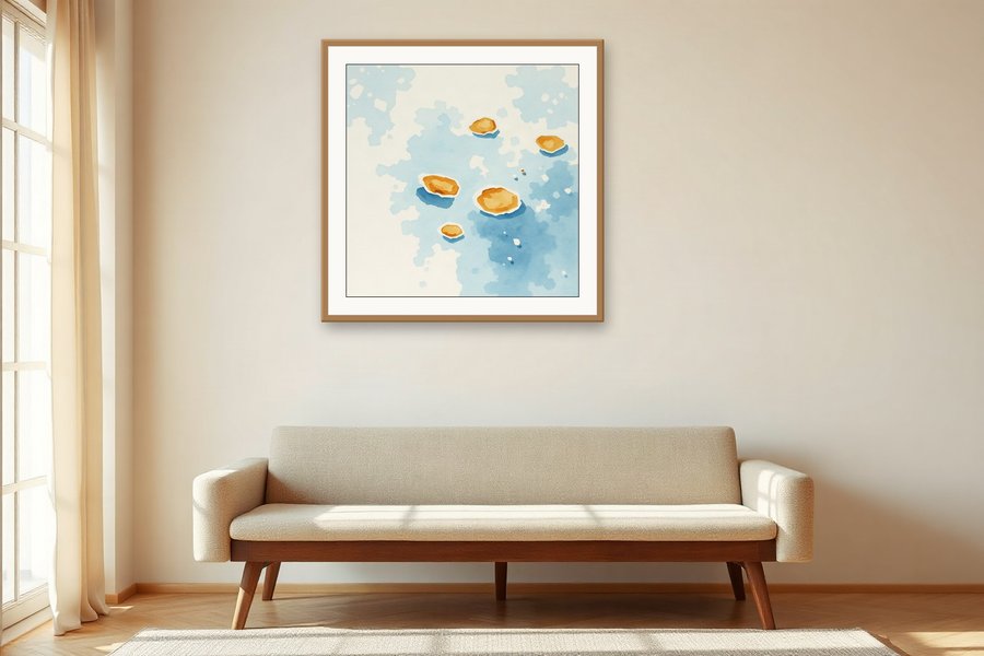 Shoreline Pools, Gold, shown in a room setting
