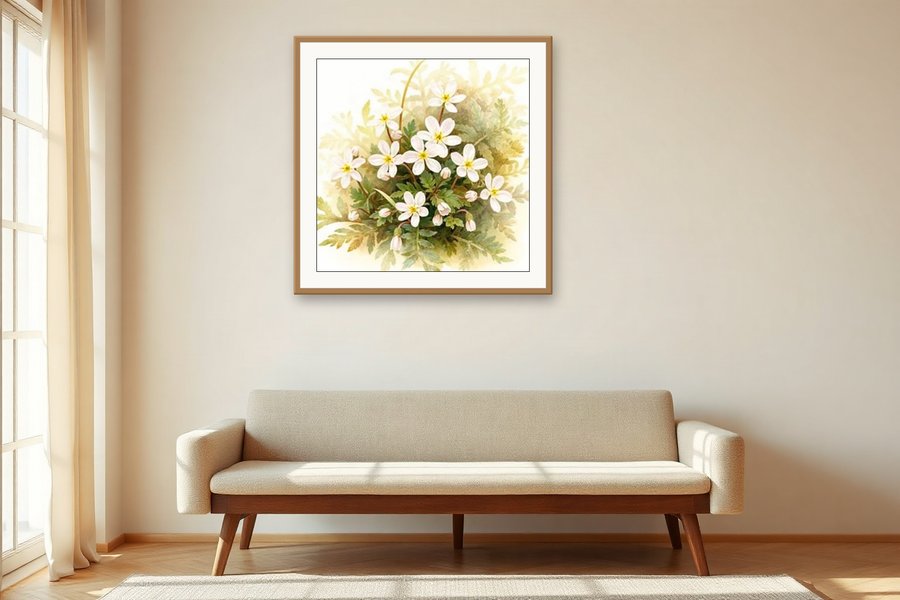 Wood Anemone, Study, shown in a room setting